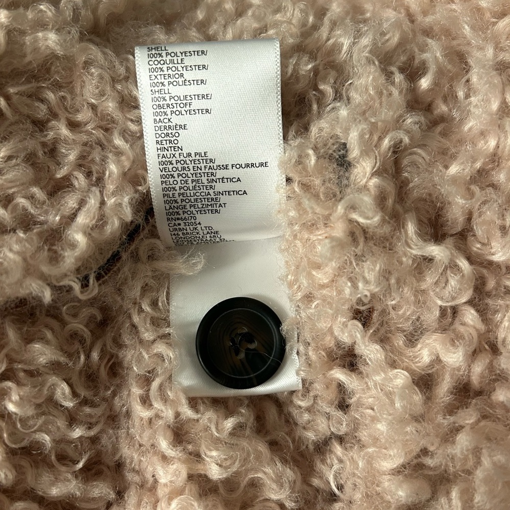 Urban Outfitters Brown Tan Teddy Jacket Cozy Plush Style - Picture 6 of 6
